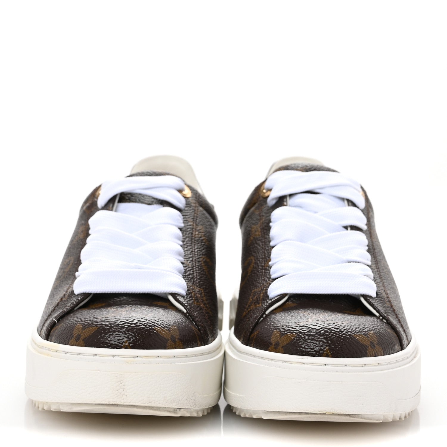 Louis Vuitton Patent Monogram Frontrow Sneakers 37 3 of 9