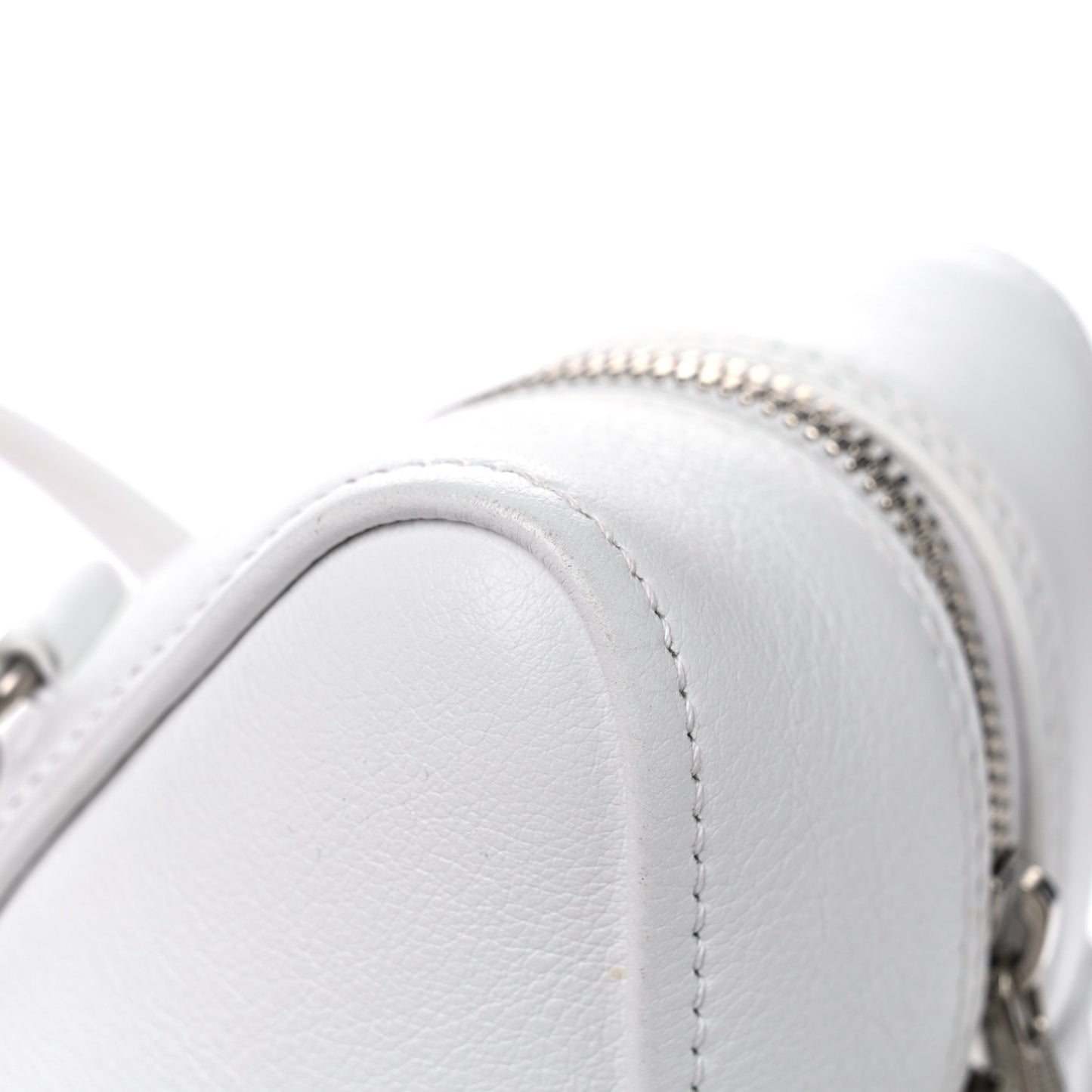 Calfskin S Triangle Duffle White