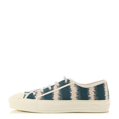 Christian Dior Cotton D-Stripes Walk'N'Dior Low Top Sneakers 40 Deep Ocean 1 of 8