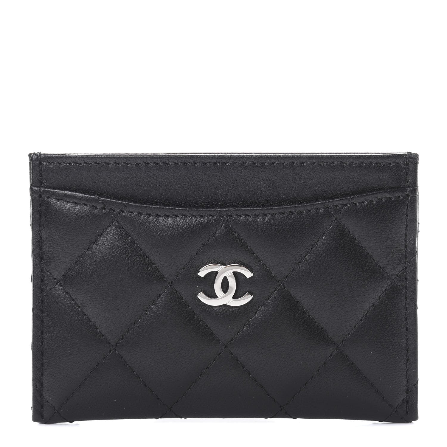 Chanel Lambskin Quilted Card Holder Black 1 of 9