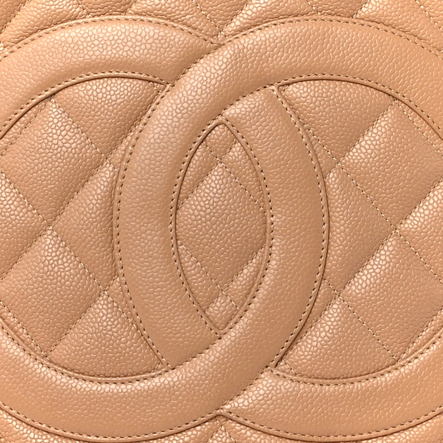 Caviar Quilted Medallion Tote Beige