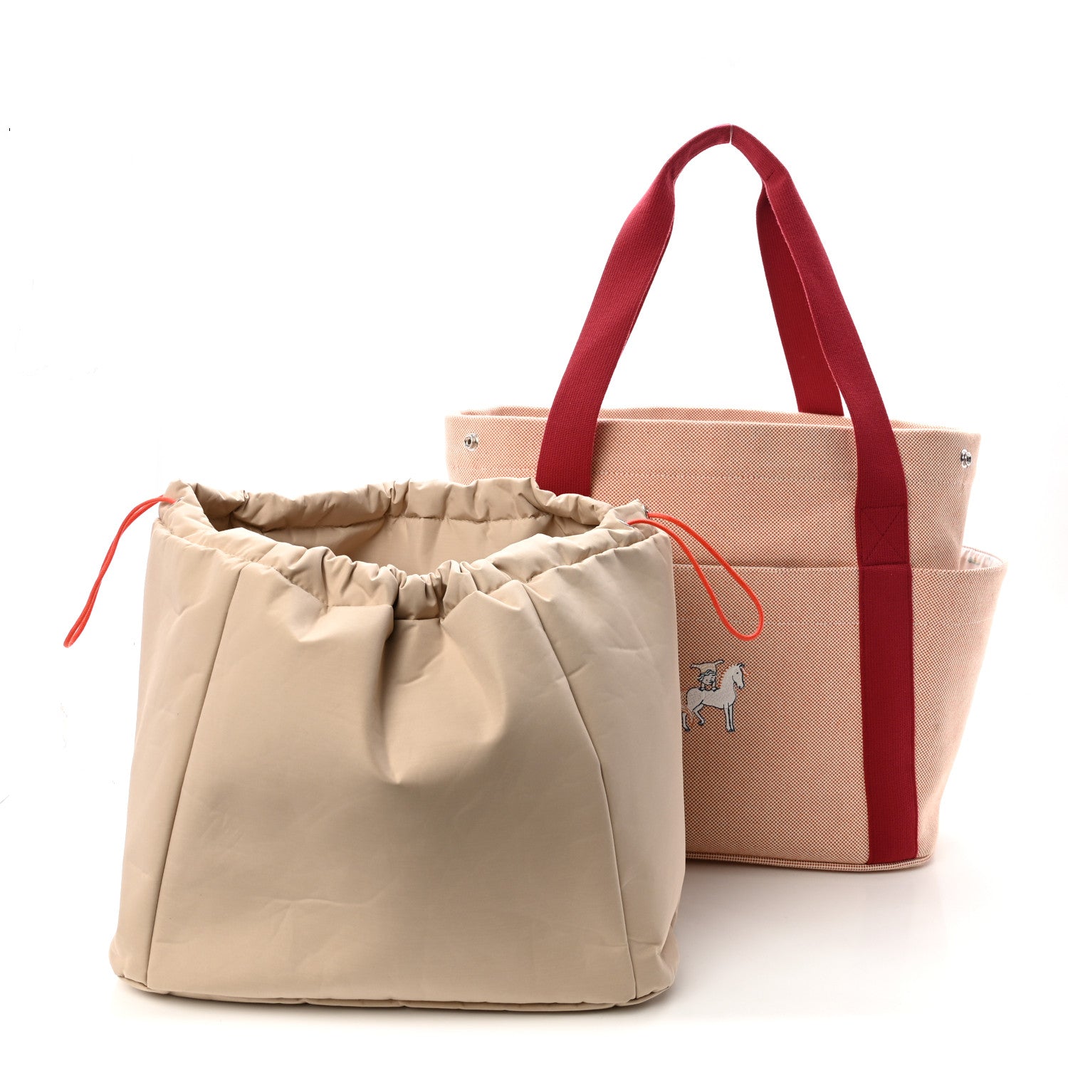 Hermes H Canvas Cabriole Nappy Bag Terracotta 3 of 13