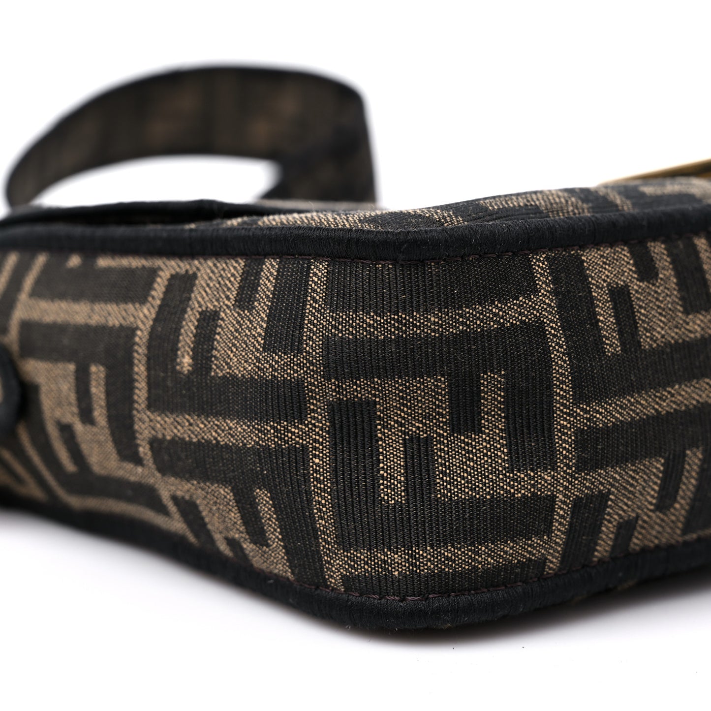 Fabric Jacquard FF 1974 Medium Baguette Tobacco Moro Black