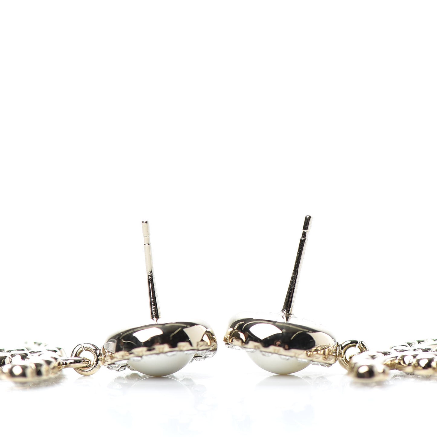 Crystal Pearl Bow-tiful CC Drop Earrings Gold