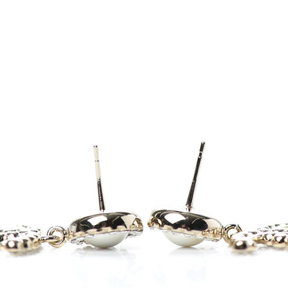 Chanel Crystal Pearl Bow-tiful CC Drop Earrings Gold 3 of 4