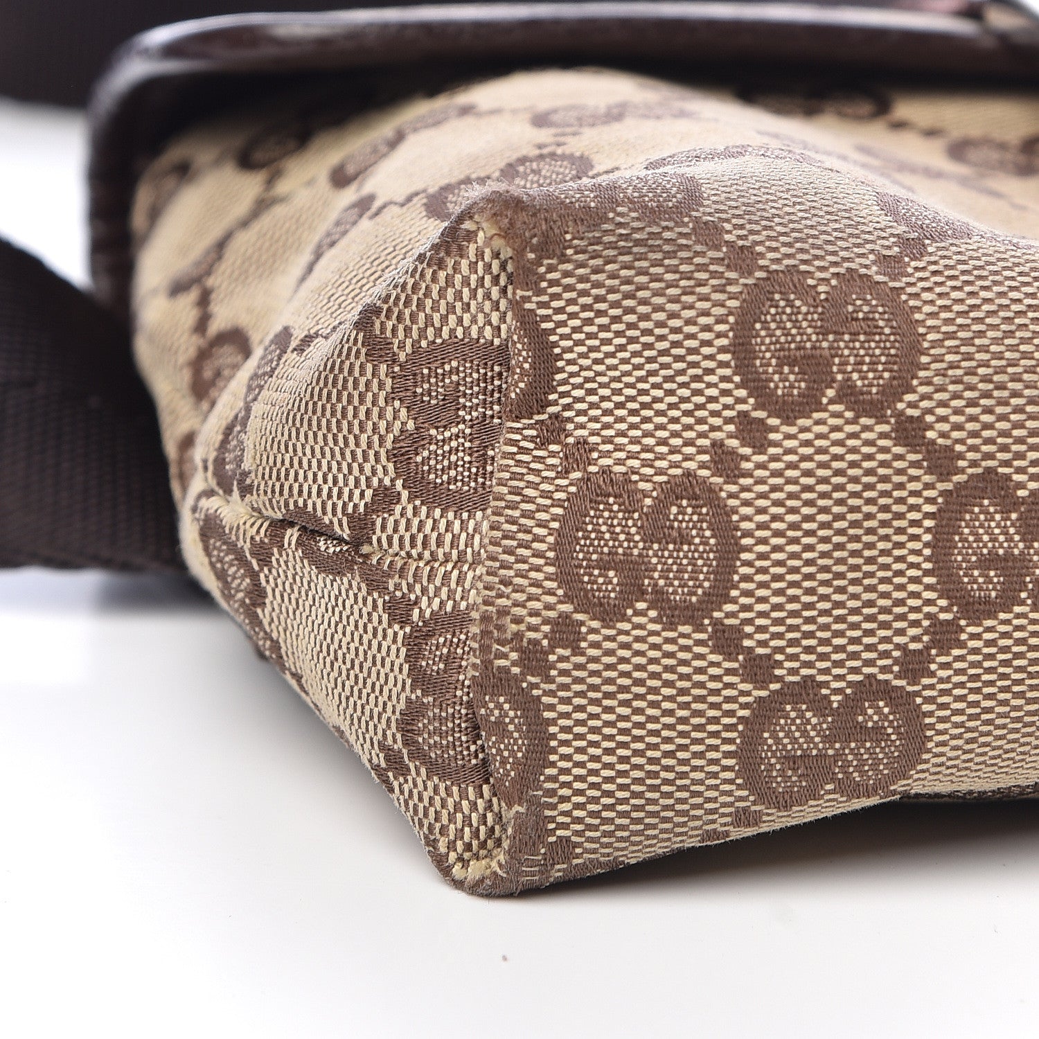 Gucci Monogram Waist Pouch Bag Dark Brown 9 of 12