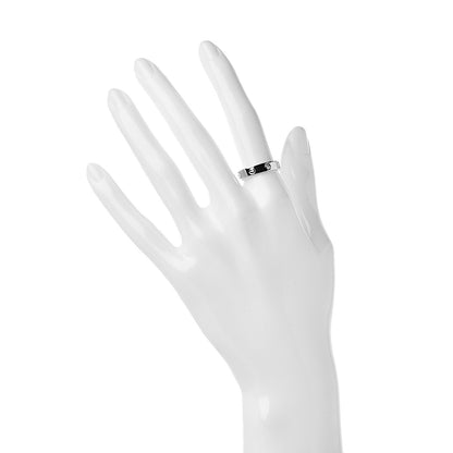 Cartier 18K White Gold Diamond 4mm LOVE Wedding Band Ring 53 6.25 2 of 6