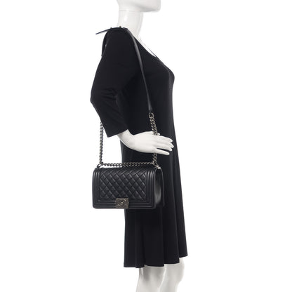 Chanel Caviar Quilted Medium Boy Flap Black 2 of 10