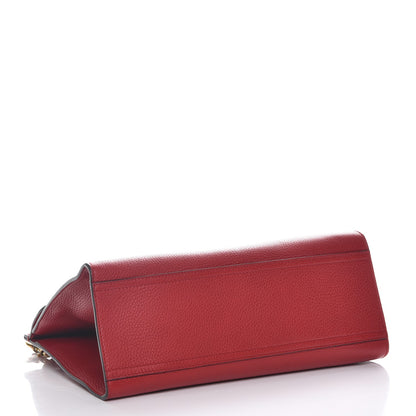 Gucci Calfskin Small GG Marmont Top Handle Bag Vulcanic Red 5 of 9
