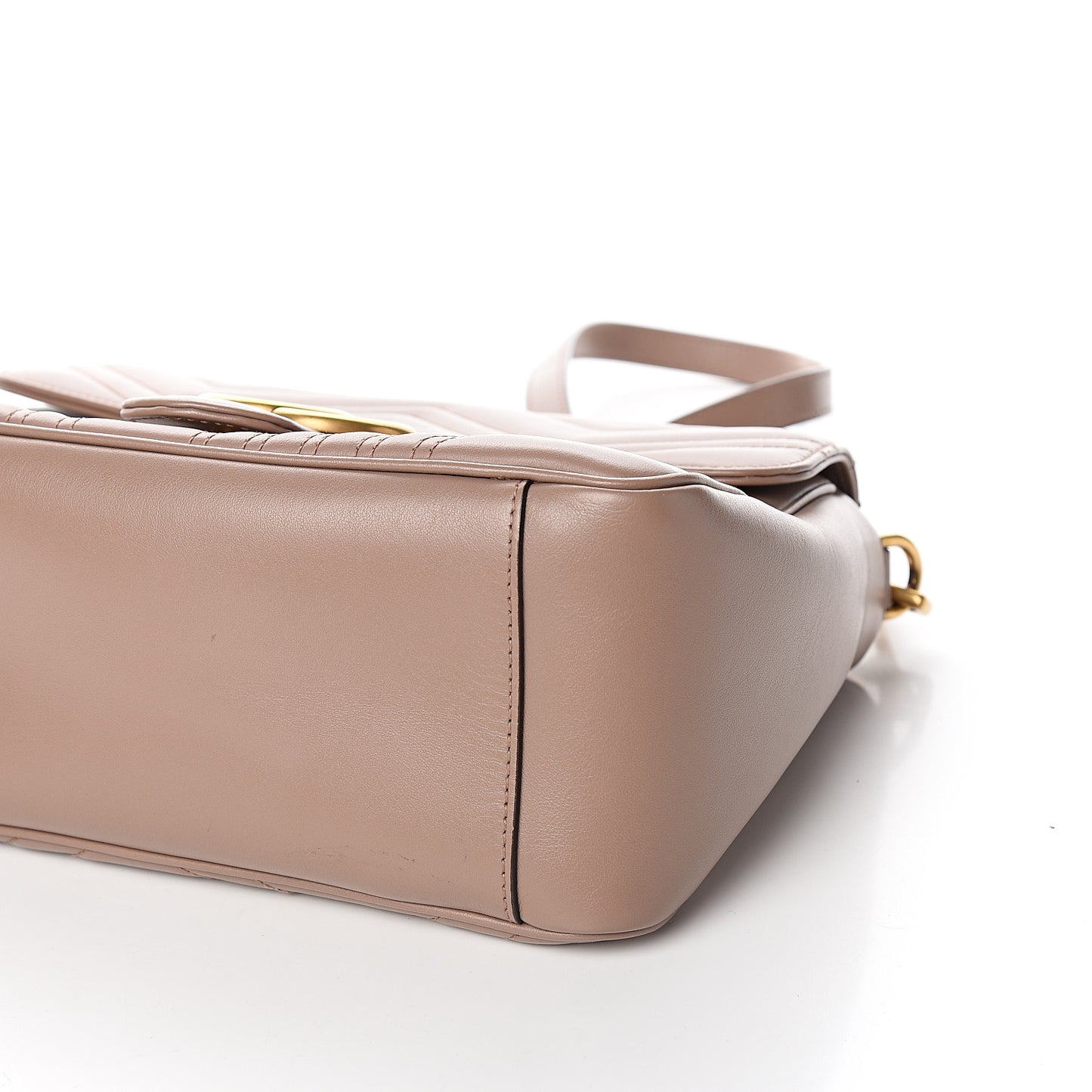 Calfskin Matelasse Small GG Marmont Top Handle Shoulder Bag Porcelain Rose