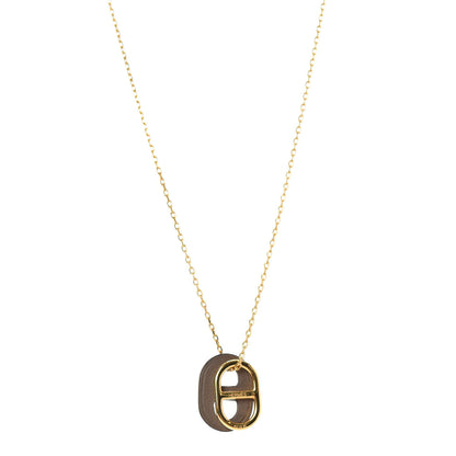 Hermes Swift O'Maillon Pendant Necklace Etoupe 1 of 5