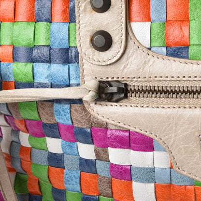 Balenciaga Agneau Lattice Woven Classic Hardware City Praline 9 of 18