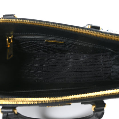 Prada Saffiano Small Galleria Double Zip Tote Black 4 of 7
