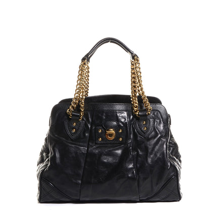 Marc Jacobs Leather Mix Quilted East West Virna Black 1 of 8