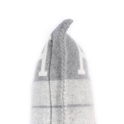 Hermes Wool Cashmere Avalon III Pillow PM Ecru Gris Clair 4 of 4