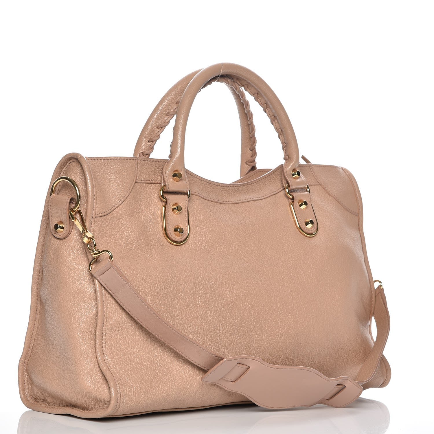 Balenciaga Chevre Gold Metallic Edge Hardware City Rose Des Sables 4 of 9