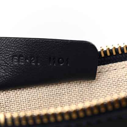 Salvatore Ferragamo Raffia Medium The Studio Box Bag Midnight 8 of 12