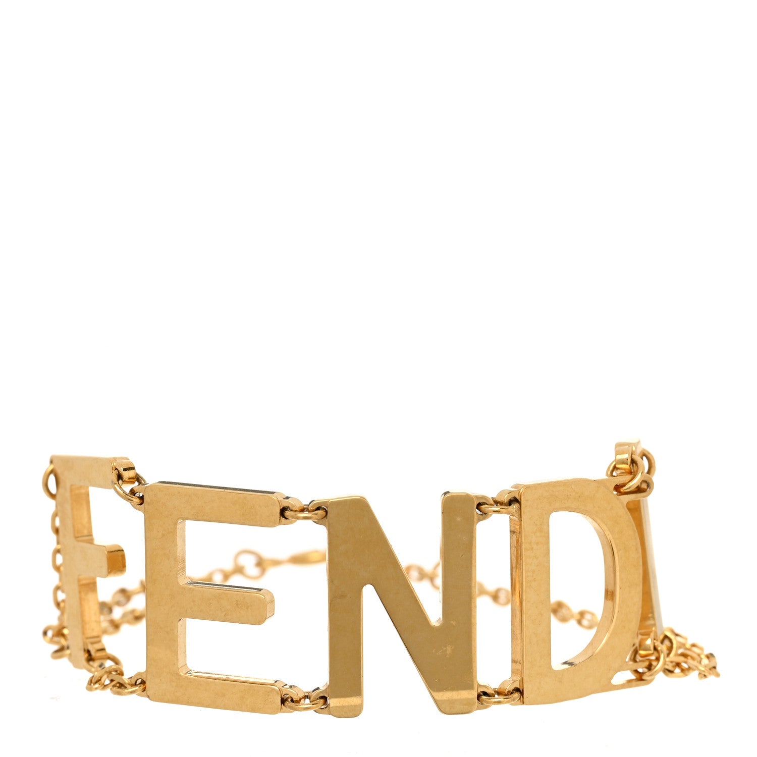 Fendi Metal Logo Bracelet Gold 3 of 6