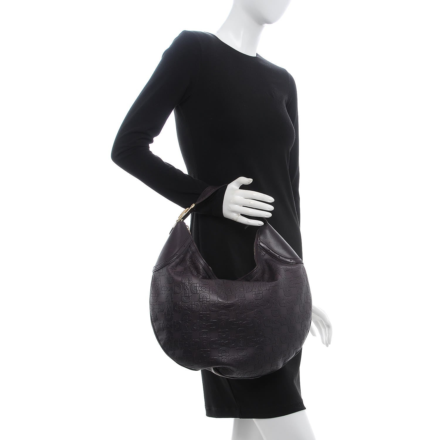 Gucci Calfskin Horsebit Embossed Glam Hobo Purple 2 of 16