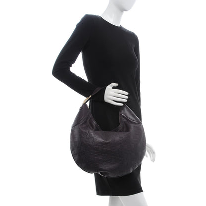 Gucci Calfskin Horsebit Embossed Glam Hobo Purple 2 of 16
