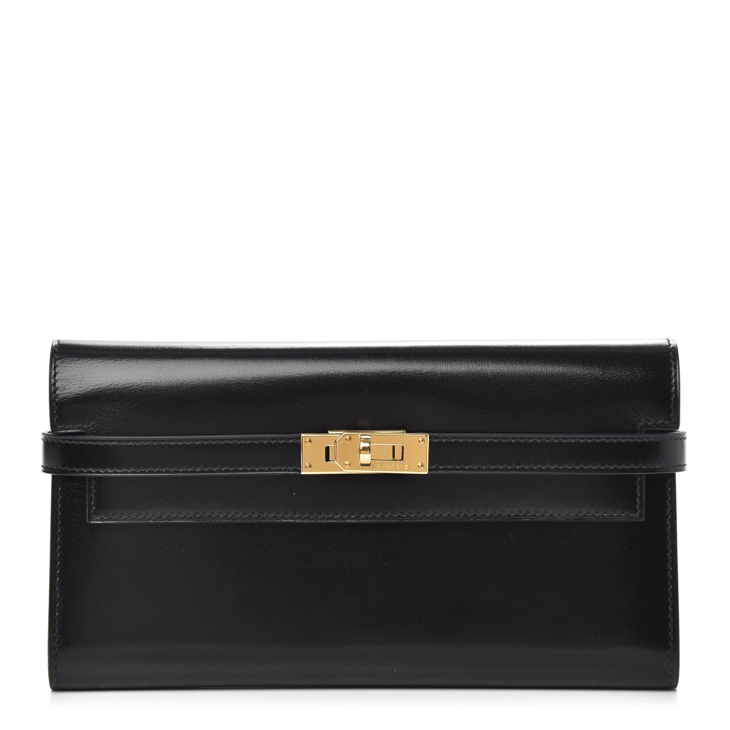 Hermes Box Kelly Longue Wallet Black 1 of 10