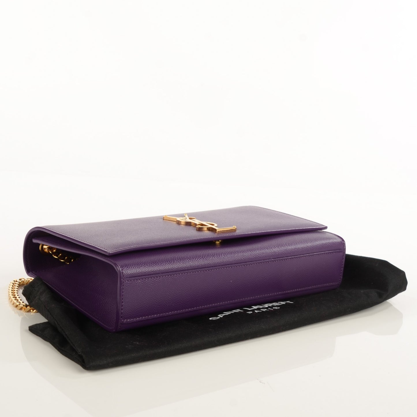 Grain de Poudre Medium Classic Monogram Satchel Lilac