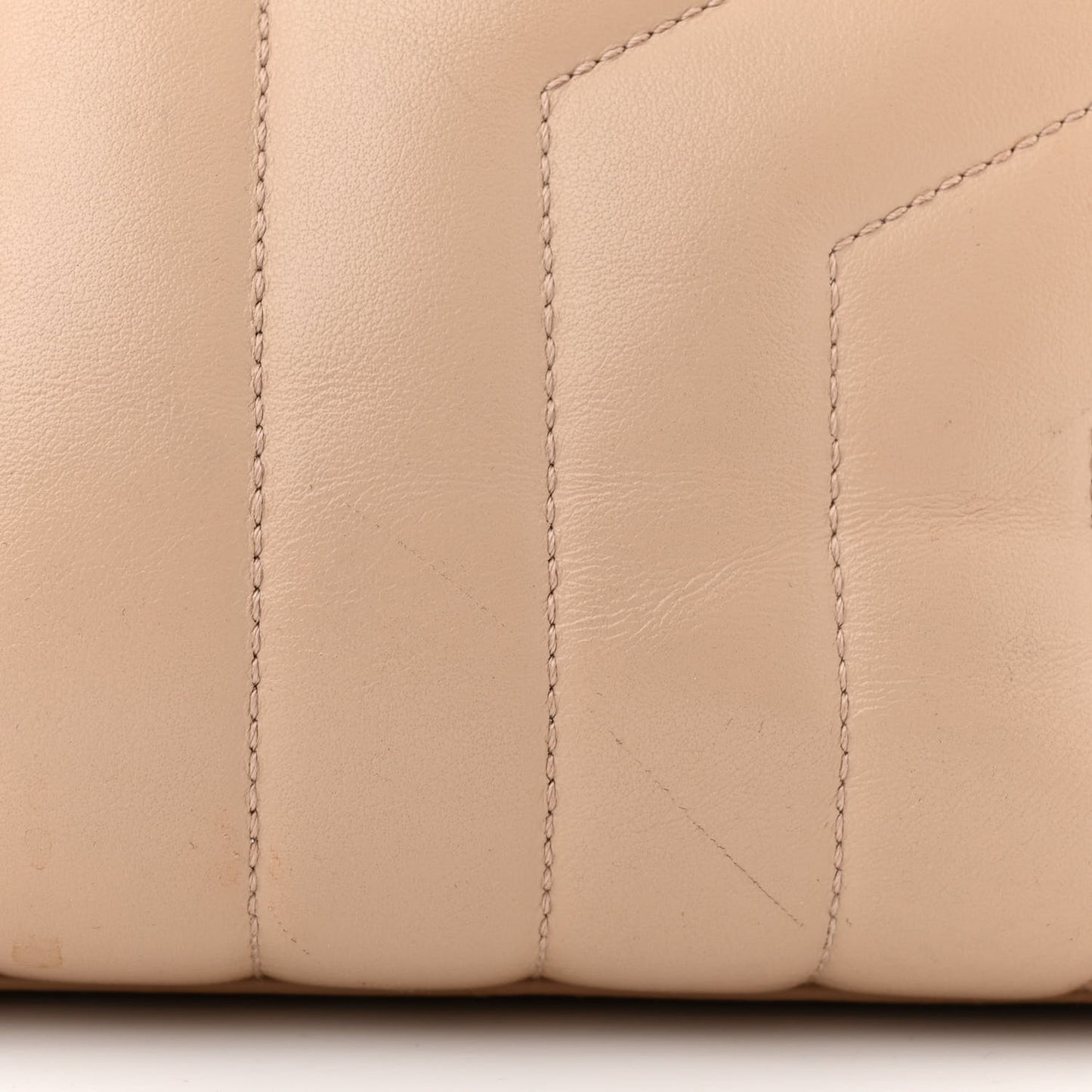 Calfskin Y Quilted Monogram Large Loulou Shopper Nude Powder