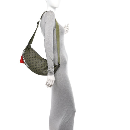 Louis Vuitton Monogram Hamac Bag Khaki Green Vermillion Red 1 of 8