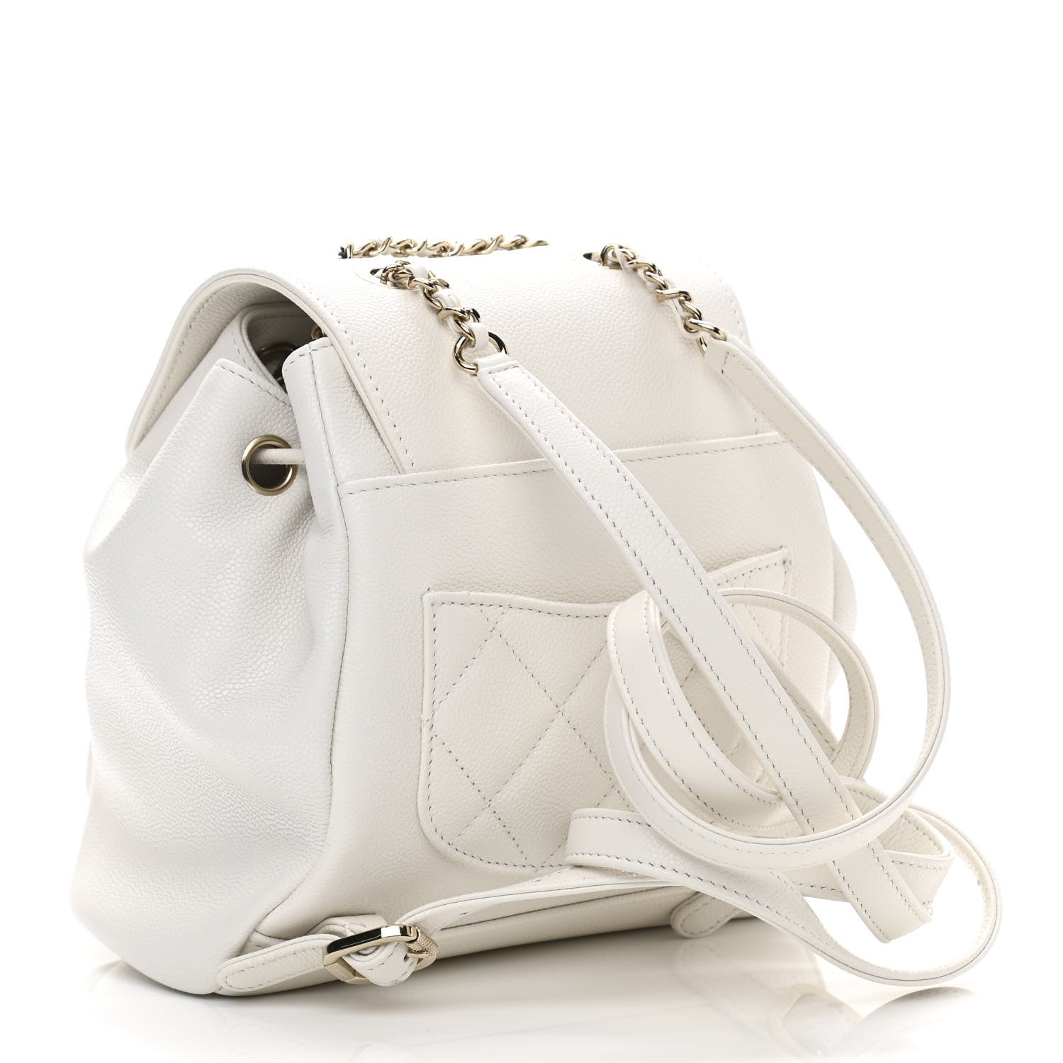 Chanel Caviar Quilted Mini Business Affinity Backpack White 2 of 10