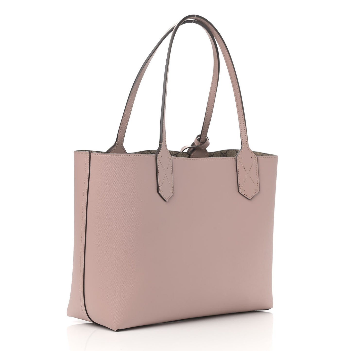 Textured Calfskin Monogram Small Reversible GG Tote Dark Cipria
