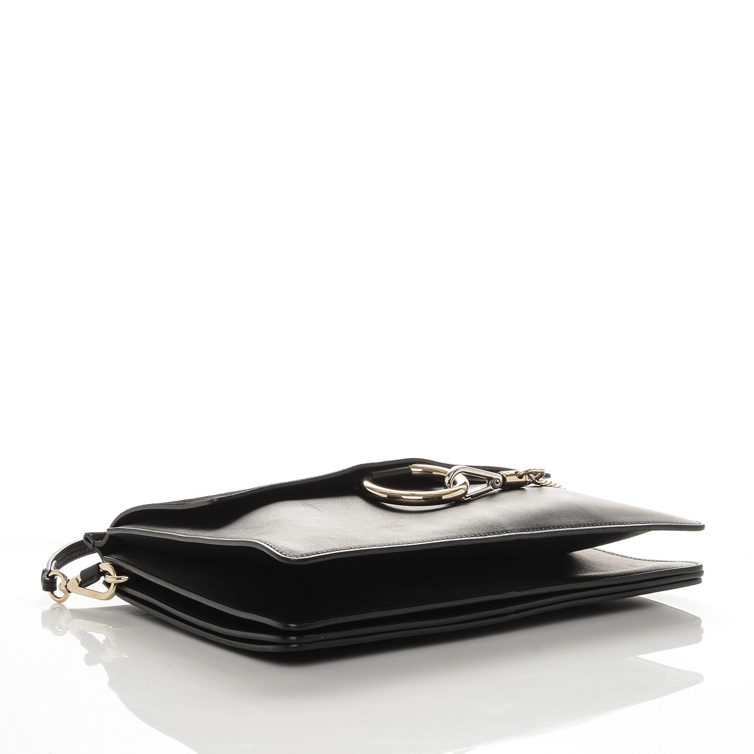 Chloe Suede Calfskin Medium Faye Shoulder Bag Black 4 of 8