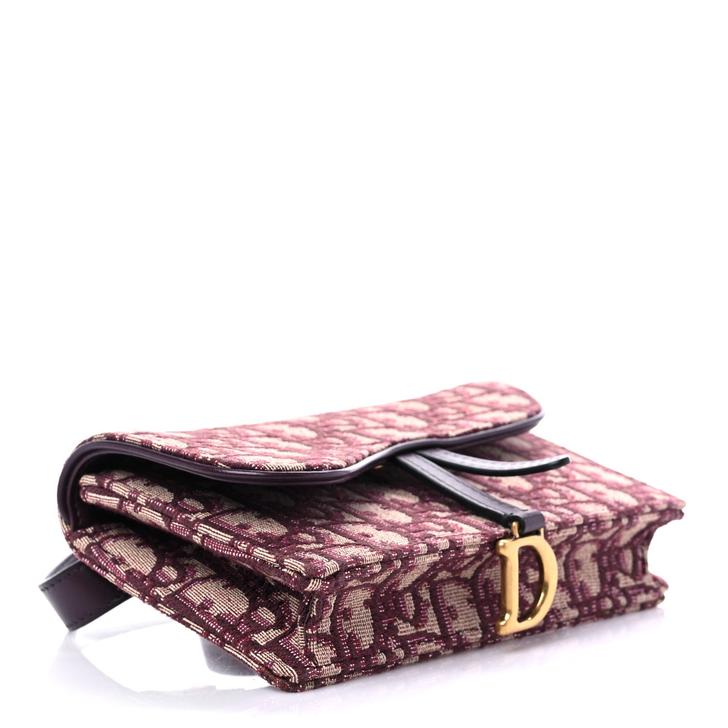 Christian Dior Oblique Saddle Belt Bag Bordeaux 4 of 7