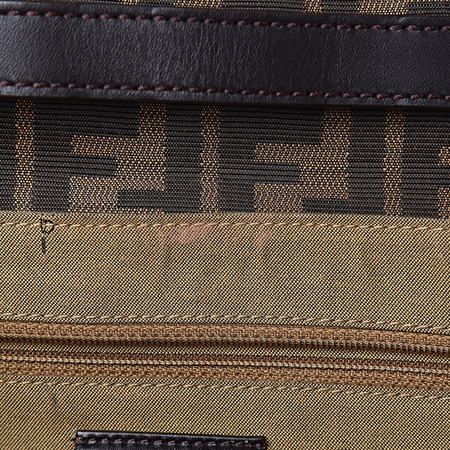 Fendi Zucca Vitello Classico No.1 Satchel Tobacco Moro 8 of 15