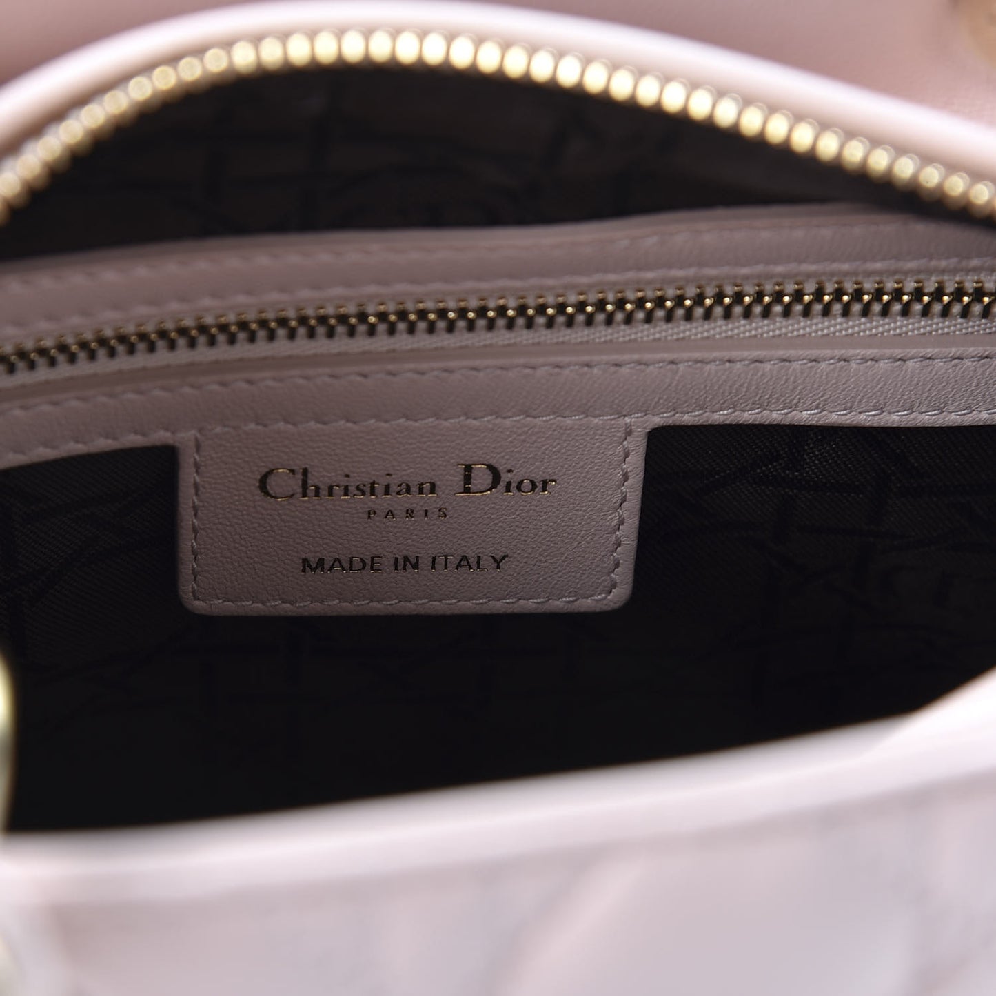 Lambskin Cannage Medium Lady Dior Light Pink