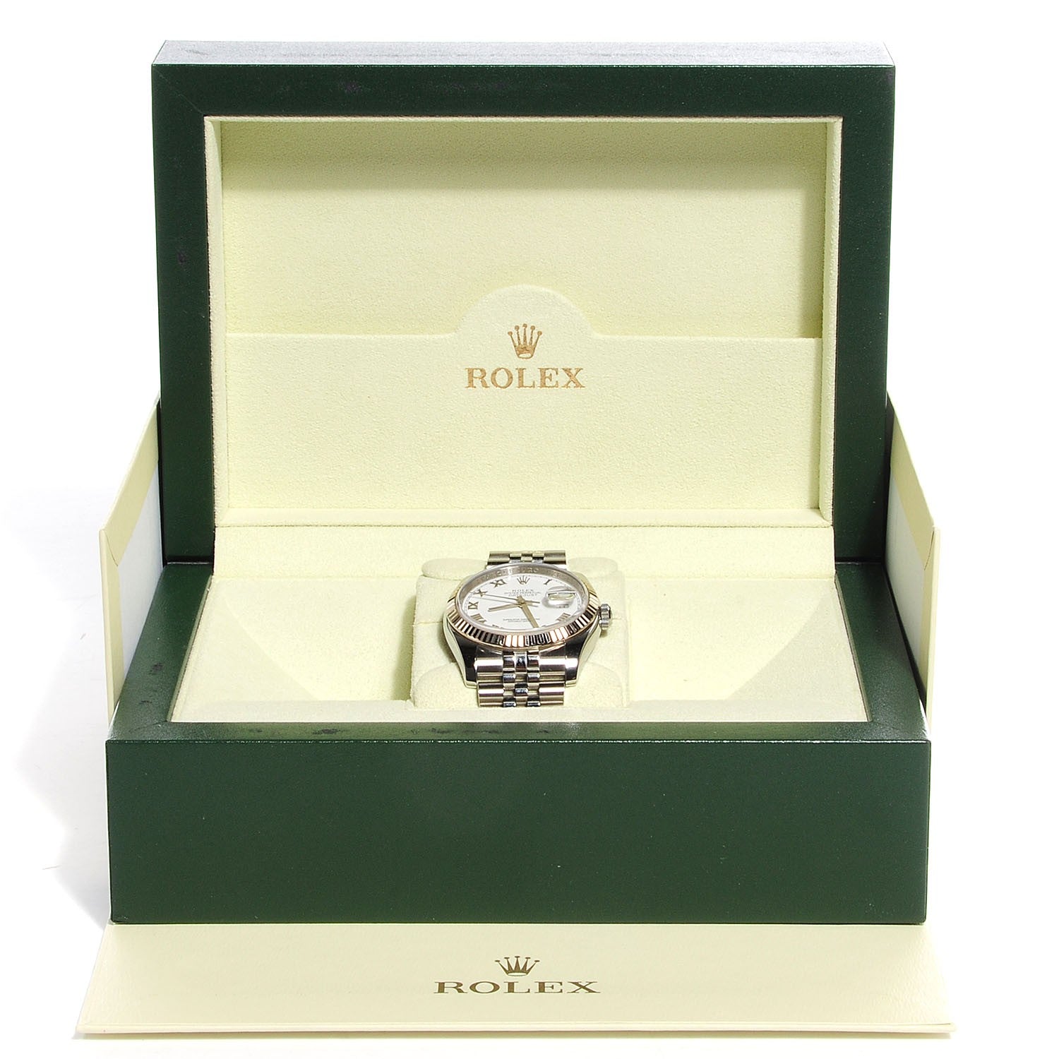 Rolex Stainless Steel 18K White Gold 36mm Oyster Perpetual Datejust Watch White Roman 116234 5 of 9