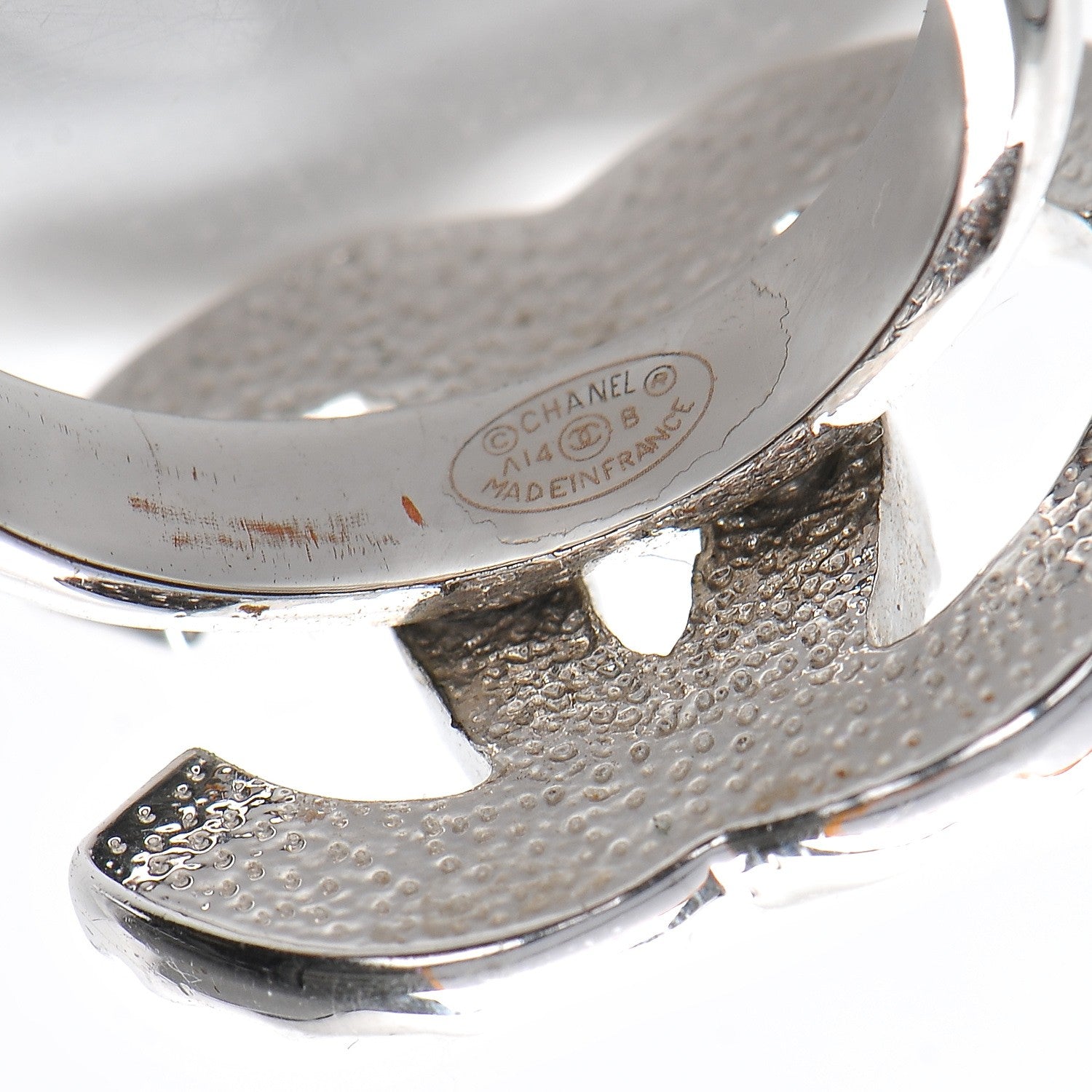 Chanel Crystal Baguette CC Ring 6.5 Silver 4 of 5