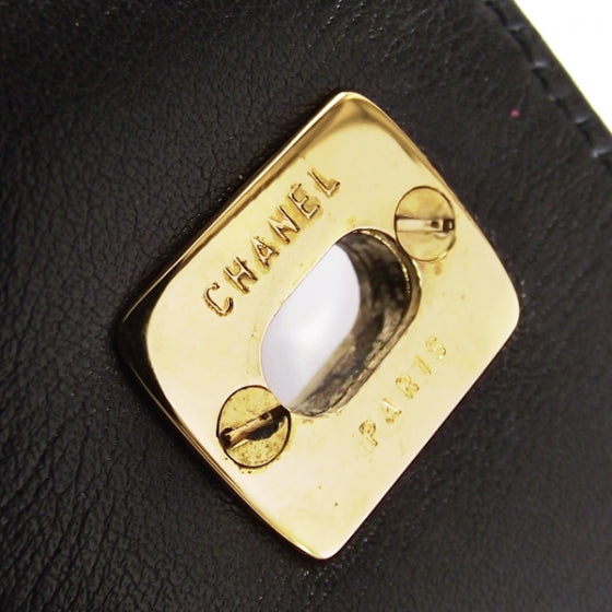 Chanel Vintage Lambskin Flap Belt Black 9 of 11