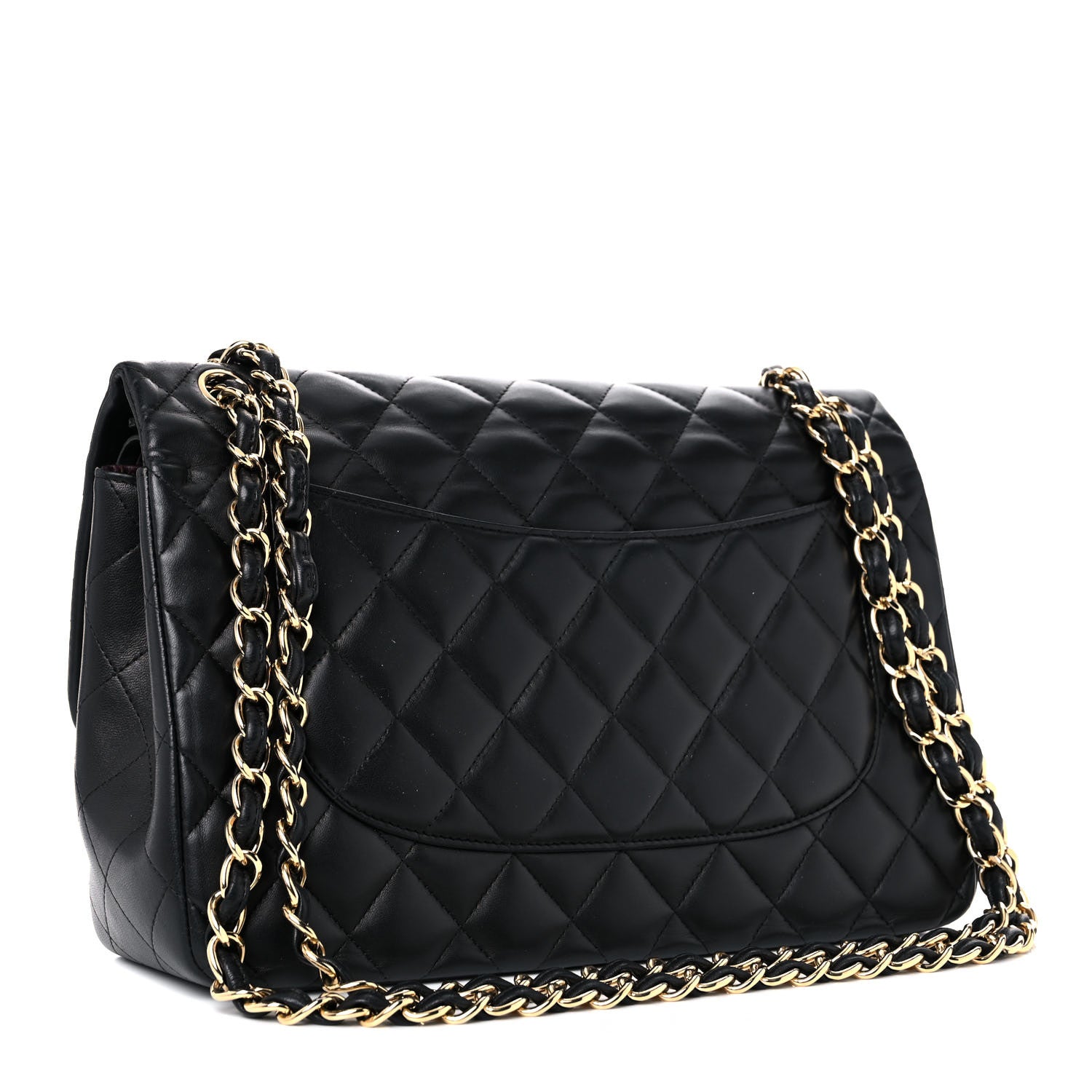 Chanel Lambskin Quilted Jumbo Double Flap Black 3 of 16