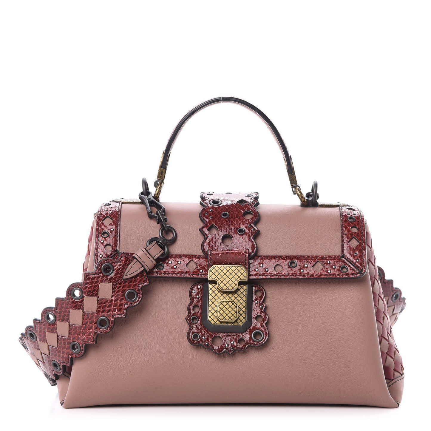Nappa Ayers Small Piazza Bag Deco Rose Baccara Rose Black