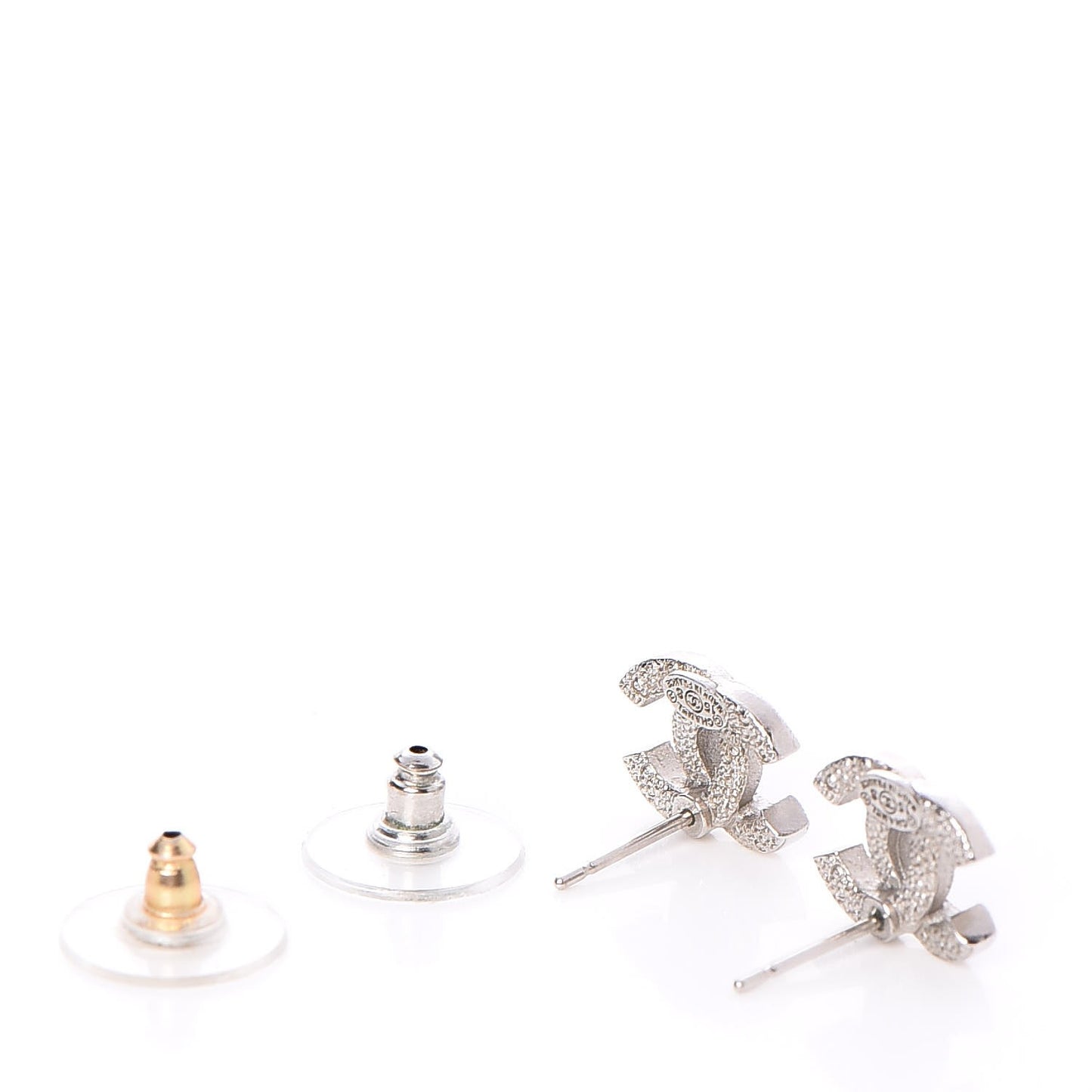 Crystal CC Earrings Silver