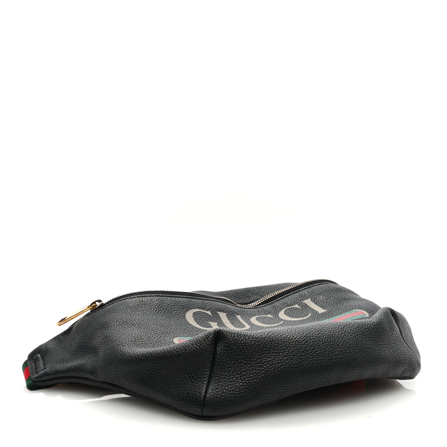 Gucci Grained Calfskin Logo Belt Bag Black 4 of 9