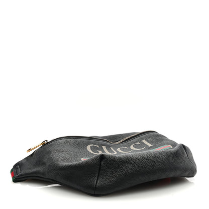 Gucci Grained Calfskin Logo Belt Bag Black 4 of 9