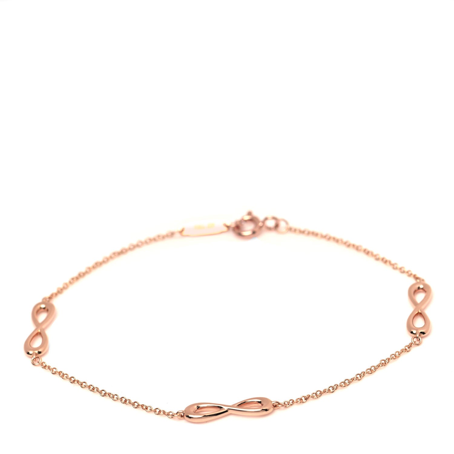 Tiffany 18K Rose Gold Infinity Endless Bracelet 1 of 5