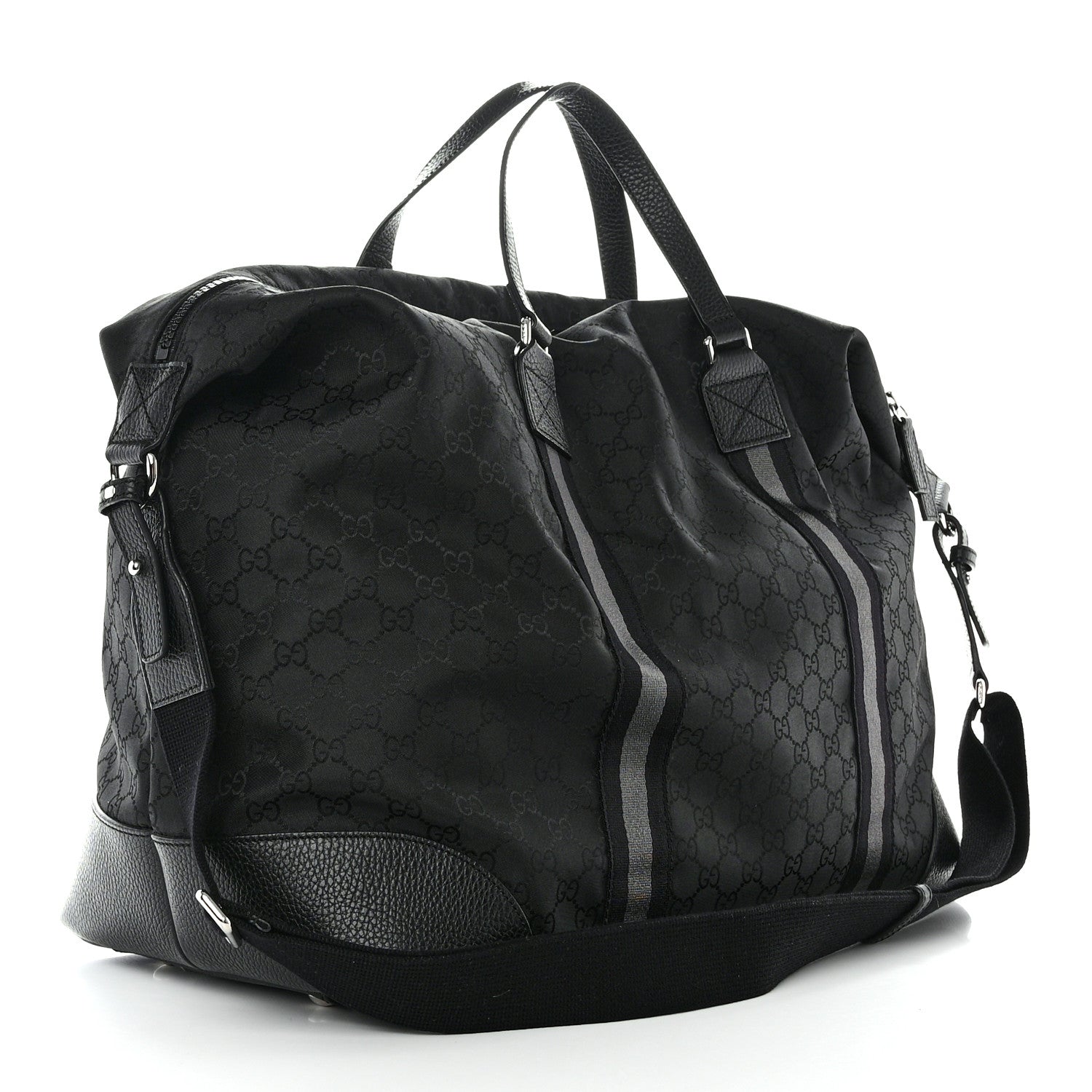 Gucci Nylon Monogram XL Duffle Bag Black 2 of 9