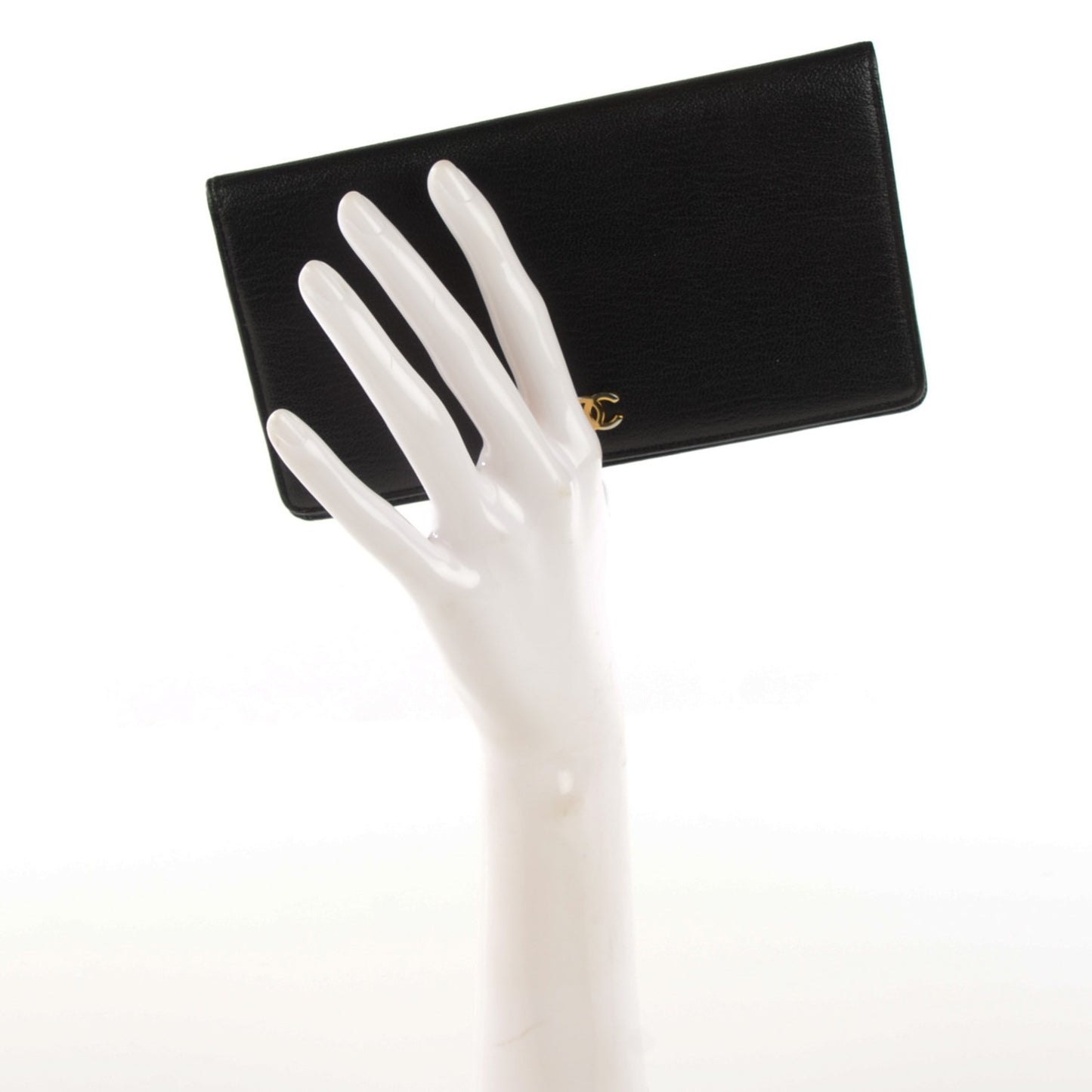 Goatskin CC Yen Wallet Black