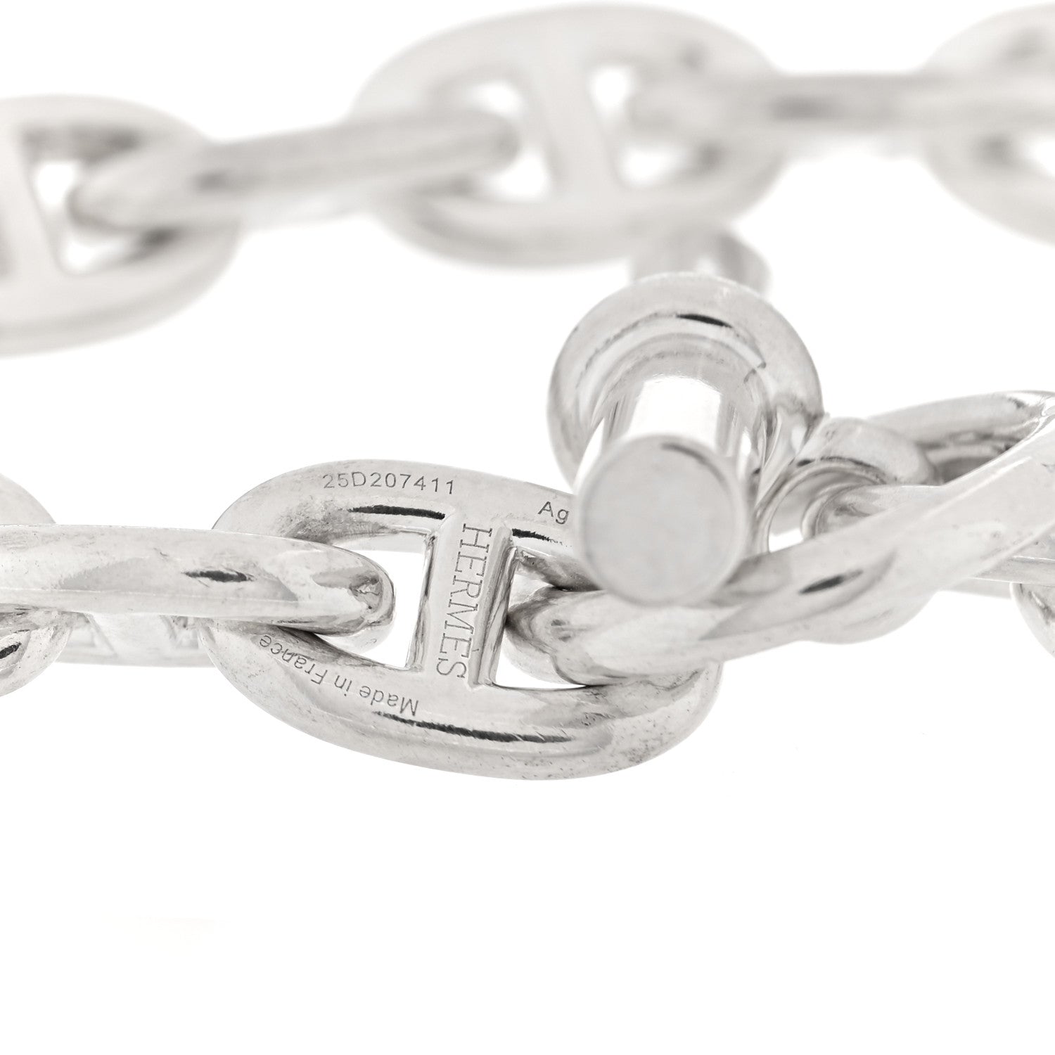 Hermes Sterling Silver MM Chaine d'Ancre Bracelet 3 of 4