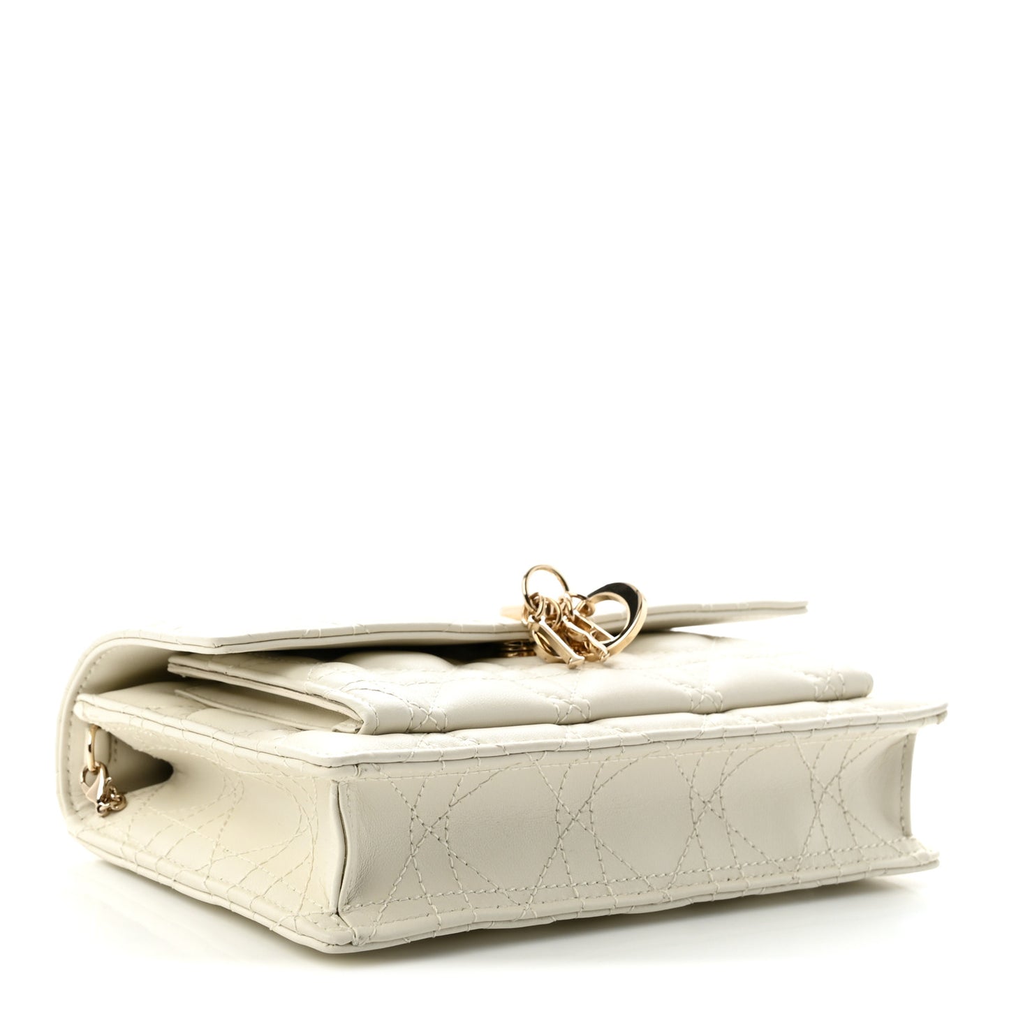 Lambskin Cannage My Dior Daily Pouch With Chain Latte