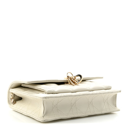 Christian Dior Lambskin Cannage My Dior Daily Pouch With Chain Latte 4 of 11