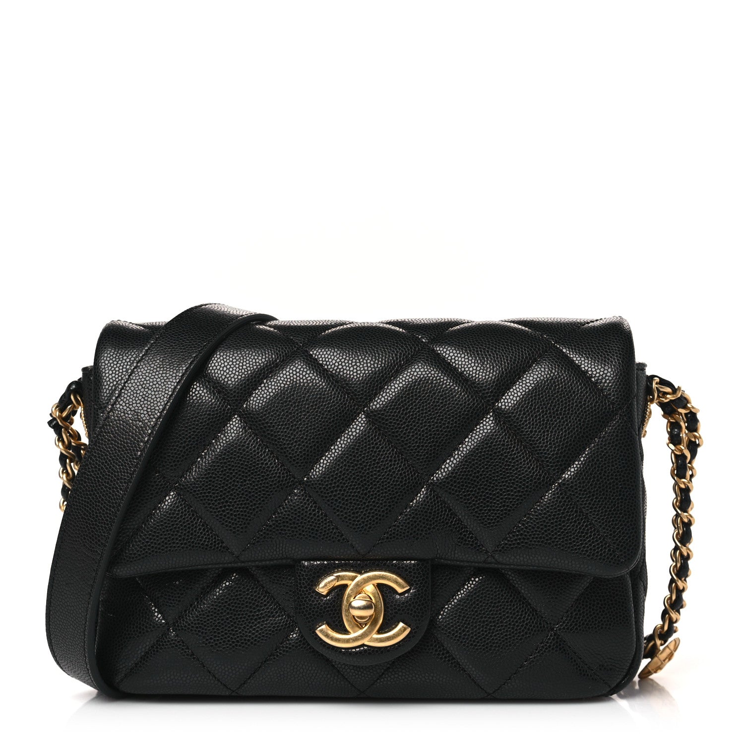 Chanel Caviar Quilted Small Twist Your Buttons Flap Black 1 of 10
