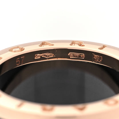 Bulgari 18K Rose Gold Black Ceramic B.Zero1 Four-Band Ring 57 8 5 of 6